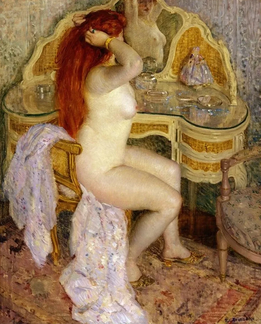 Nude Seated at Her Dressing Table