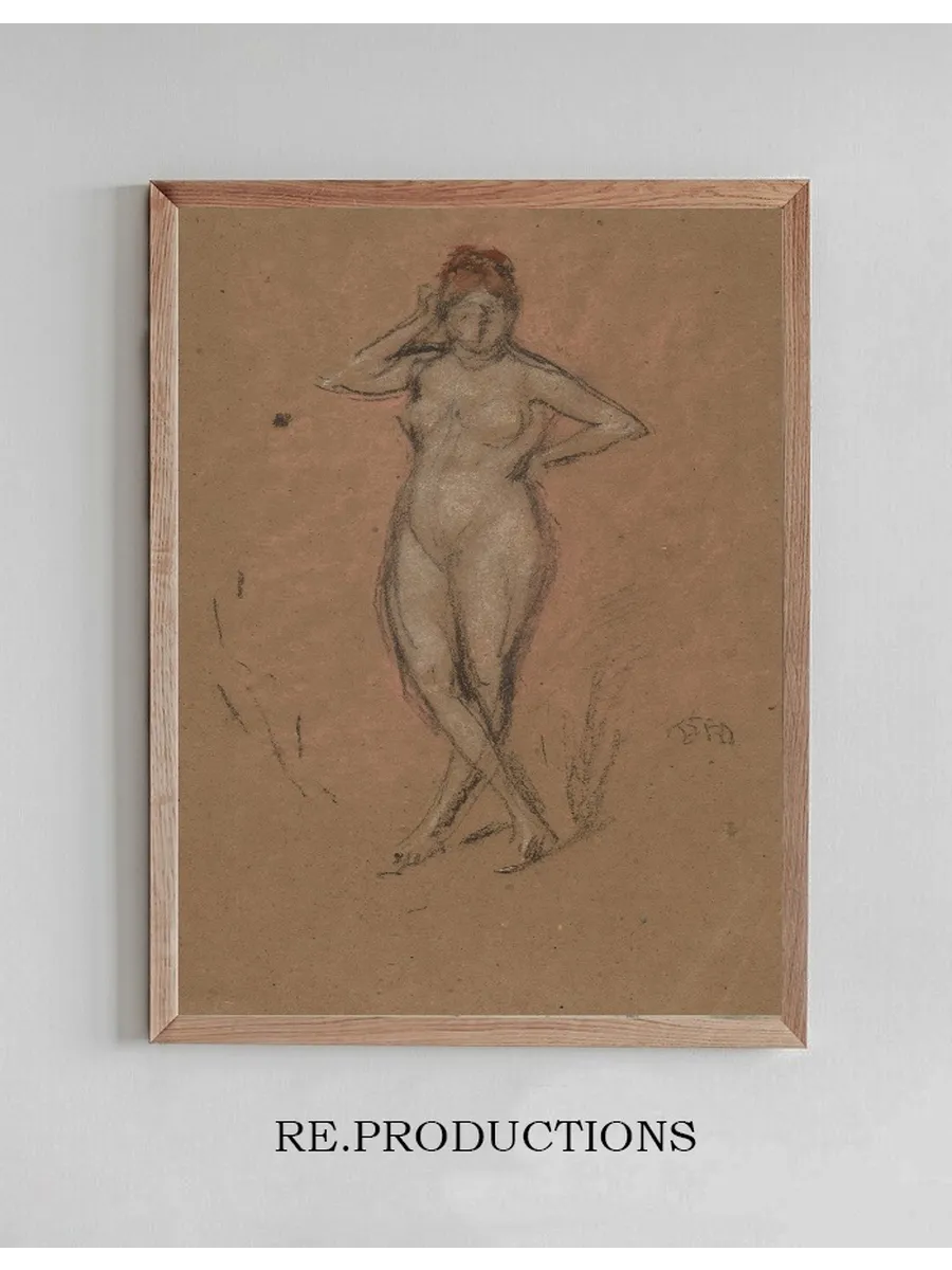Nude Standing with Legs Crossed