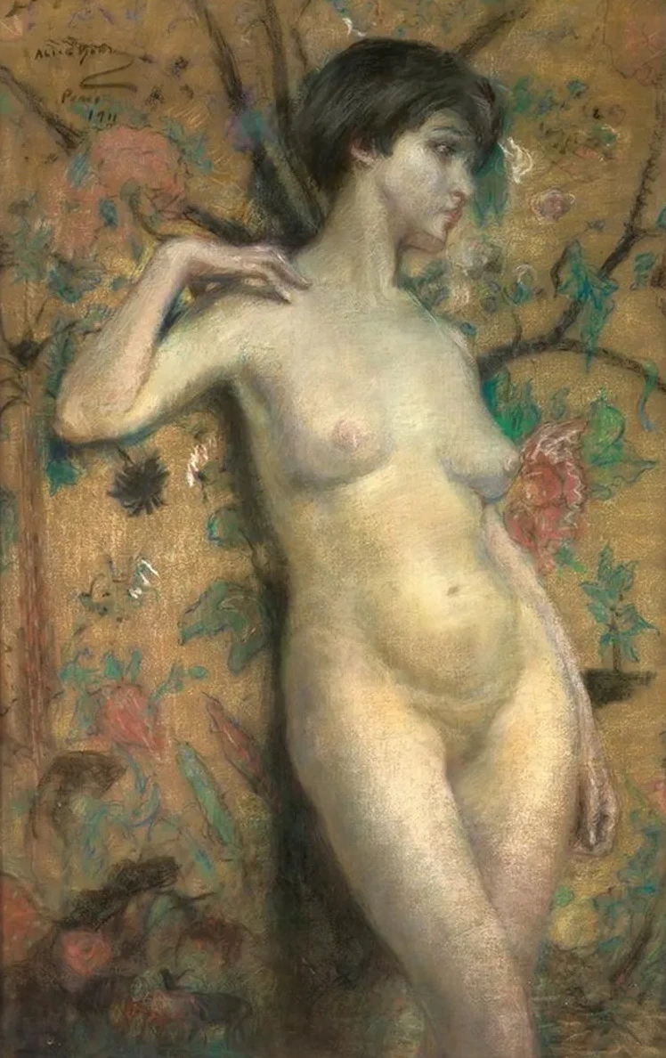 Nude Against Screen