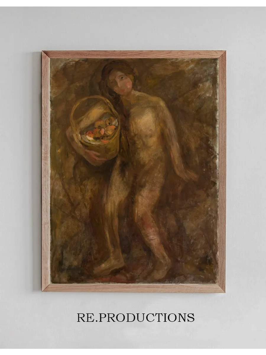 Nude Girl with a Basket of Apples