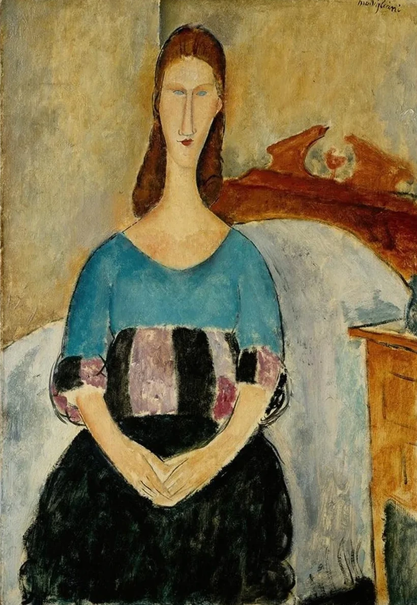 Nude on a Blue Cushion