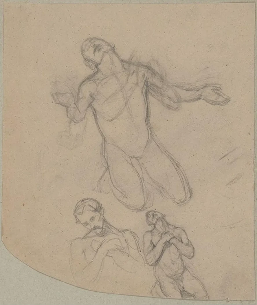 Nude Sketch to the Figure of St. Matthias to the Painting Martyrdom of St. Matthias
