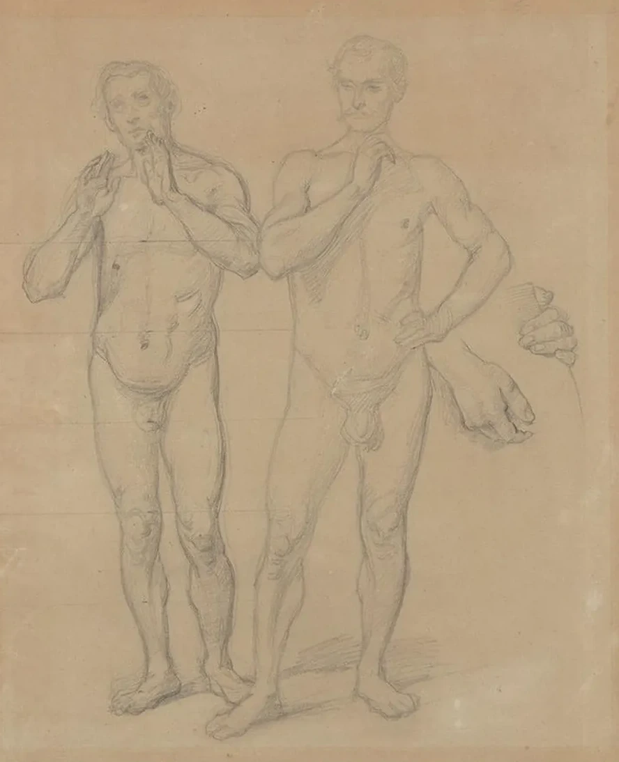 Nude Studies of the Canon of Cracow, Piotr Wysz, and Jagie O, and Studies of Hands of Ja Ko of T Czyn for the