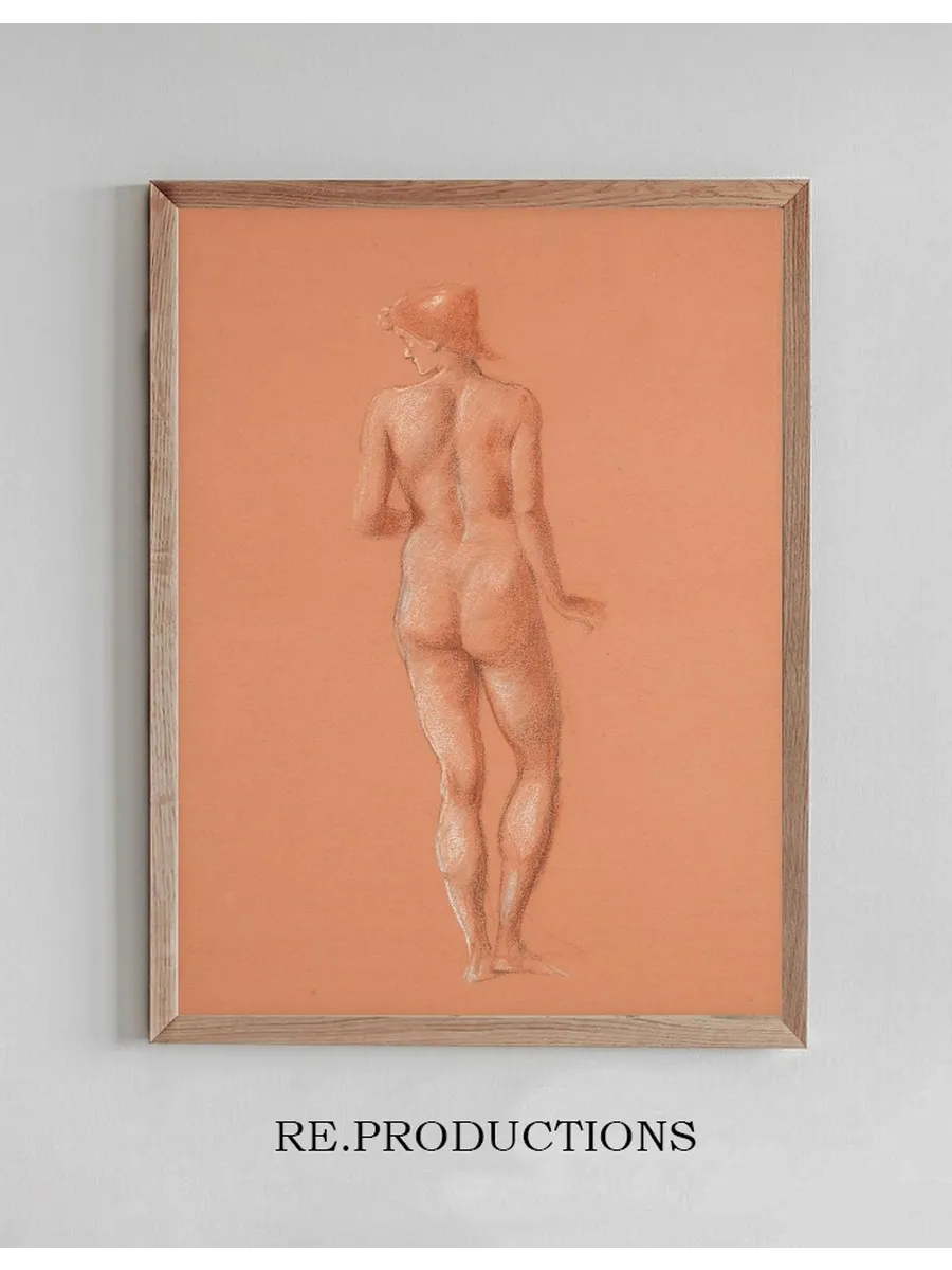 Nude Study for Attendant Figure in the Sleep of Arthur in Avalon