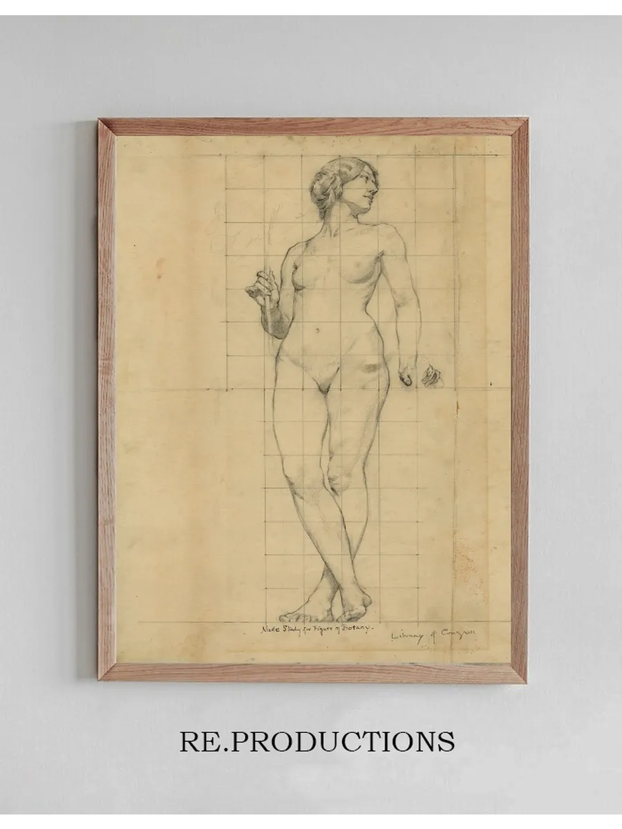 Nude Study for Figure of Botany