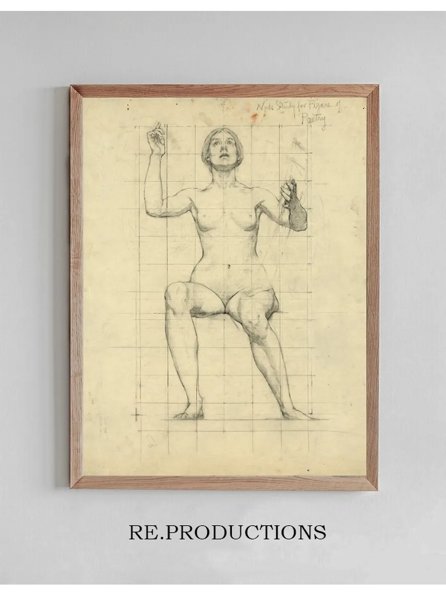 Nude Study for Figure of Poetry