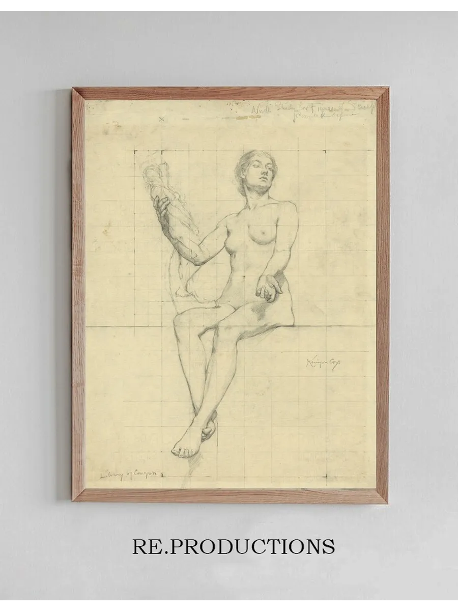 Nude Study for Figure of Sculpture