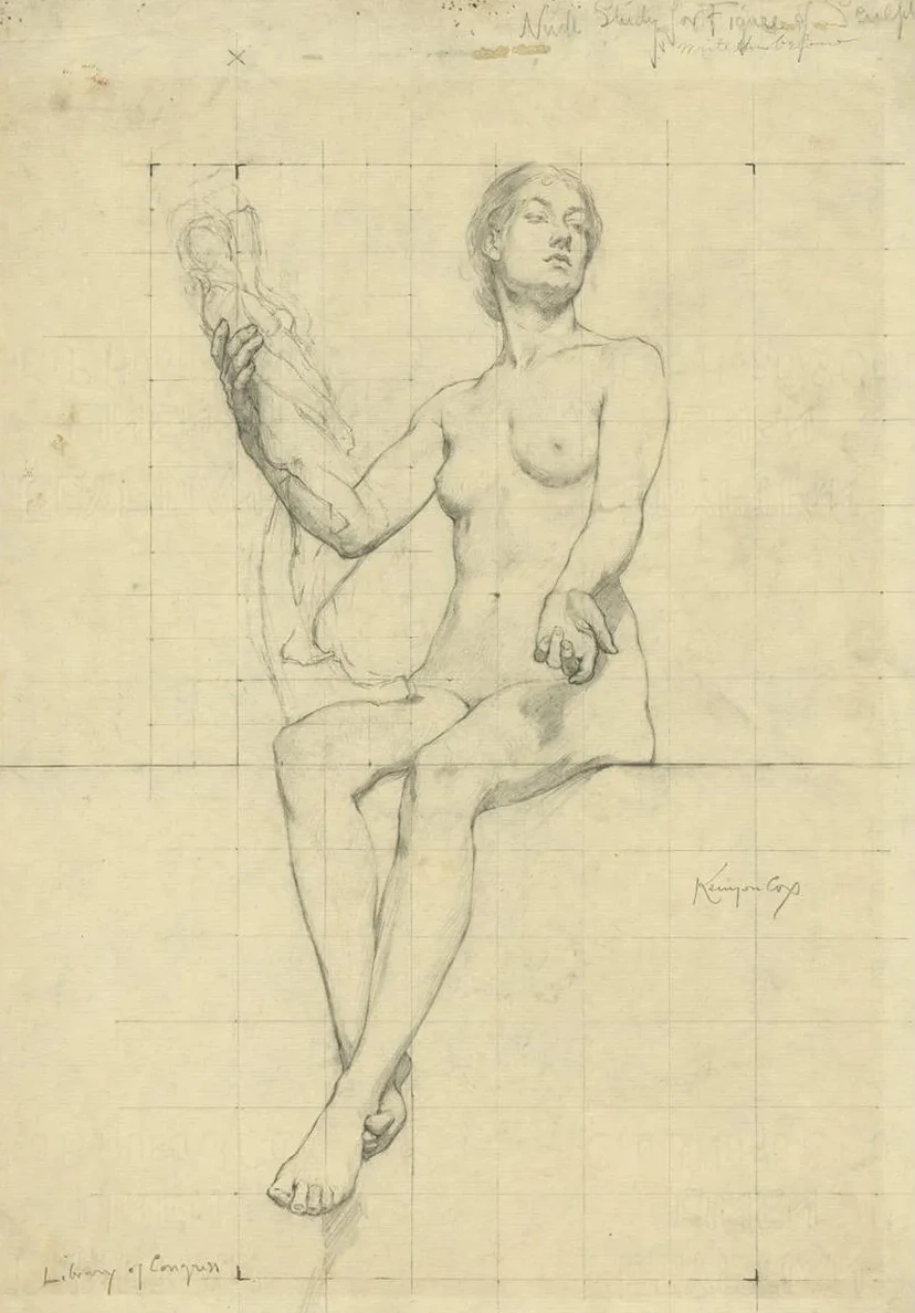 Nude Study for Figure of Sculpture
