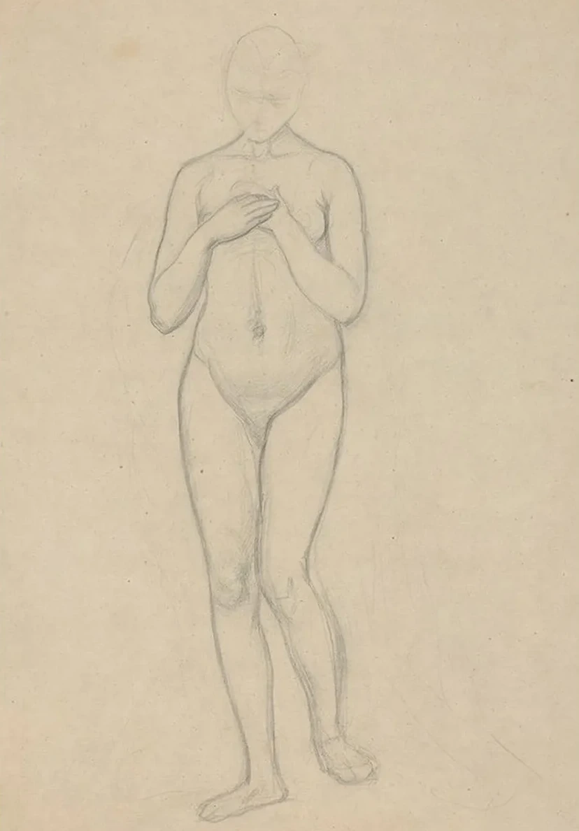 Nude Study for the Figure of Mary in the Painting the Immaculate Conception of the Blessed Virgin Mary