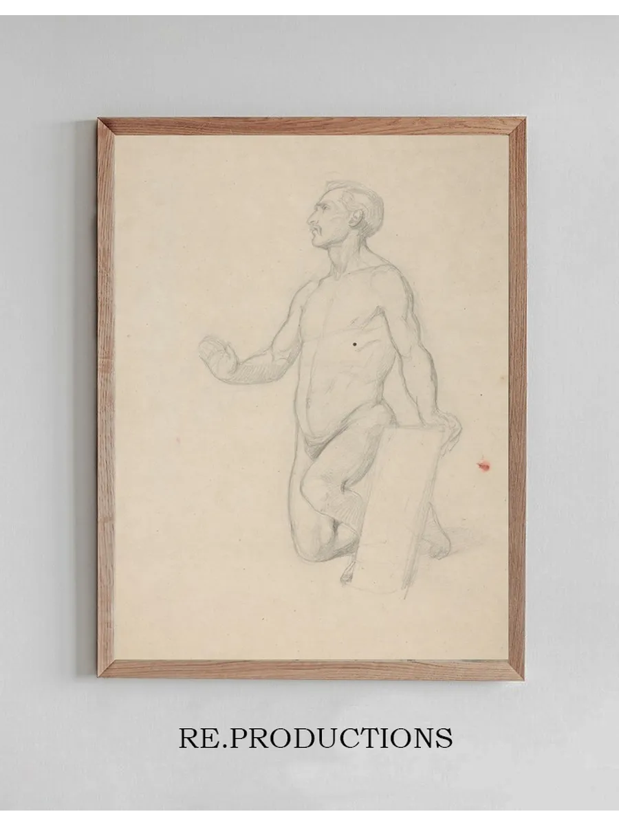 Nude Study for the Figure of Moses in the Painting the Immaculate Conception of the Blessed Virgin Mary