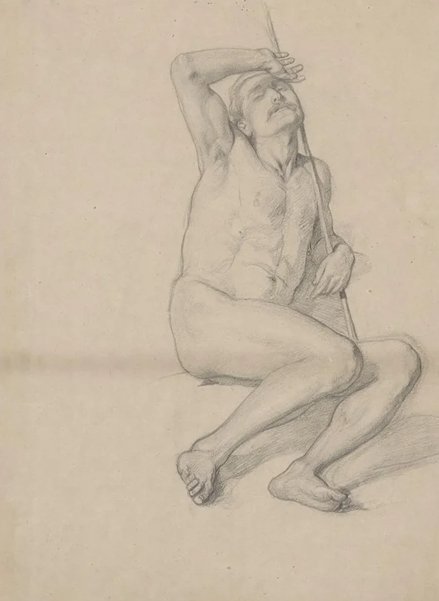 Nude Study for the Figure of Patriarch Jacob in the Painting the Immaculate Conception of the Blessed Virgin M