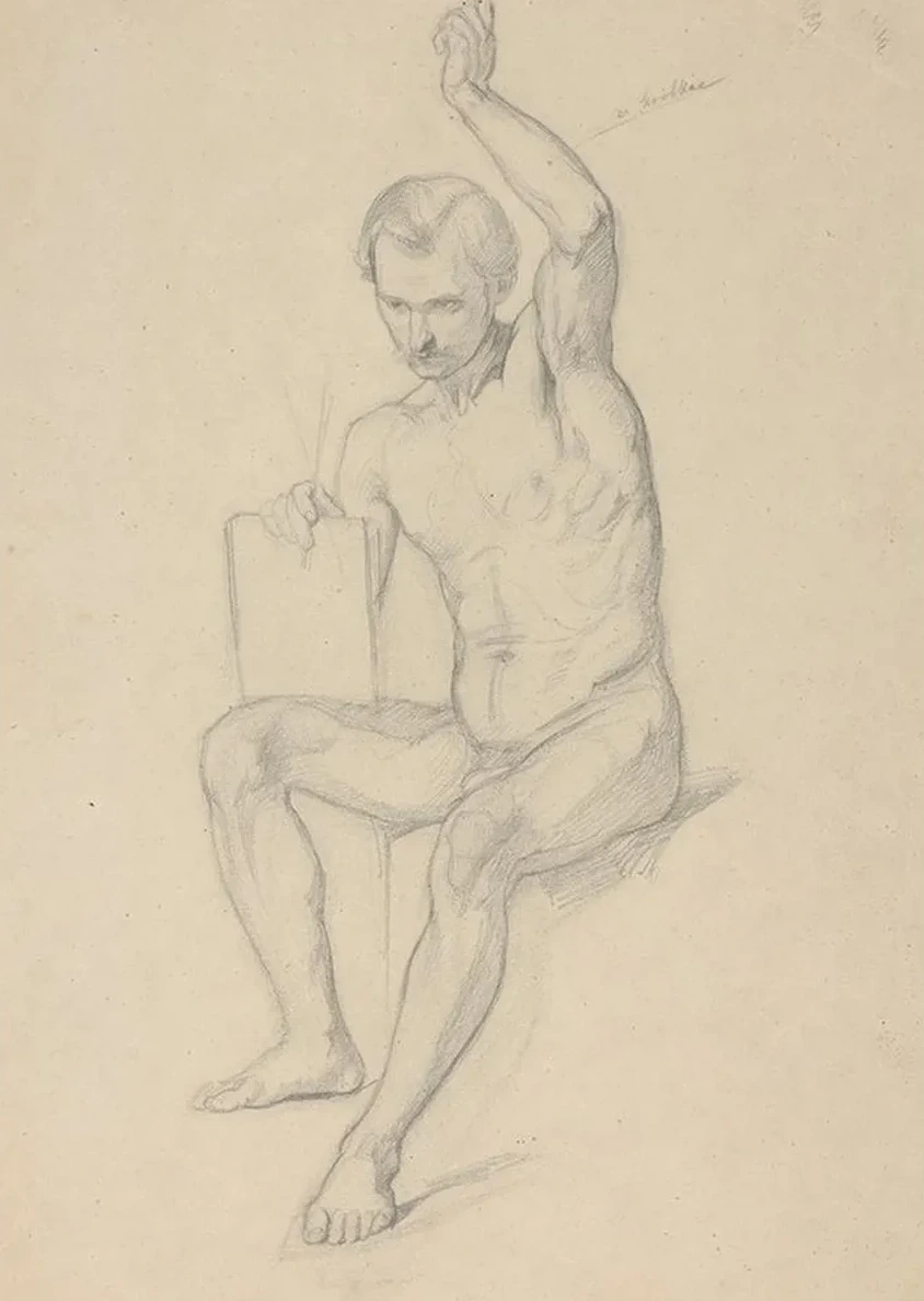 Nude Study for the Figure of the Prophet Isaiah in the Painting the Immaculate Conception of the Blessed Virgi