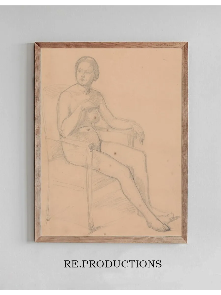 Nude Study of Queen Bona for the Painting the Upbringing of Sigismund Augustus