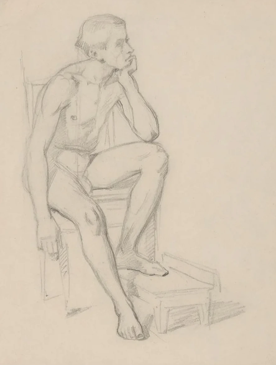Nude Study of Prince for the Painting the Upbringing of Sigismund Augustus