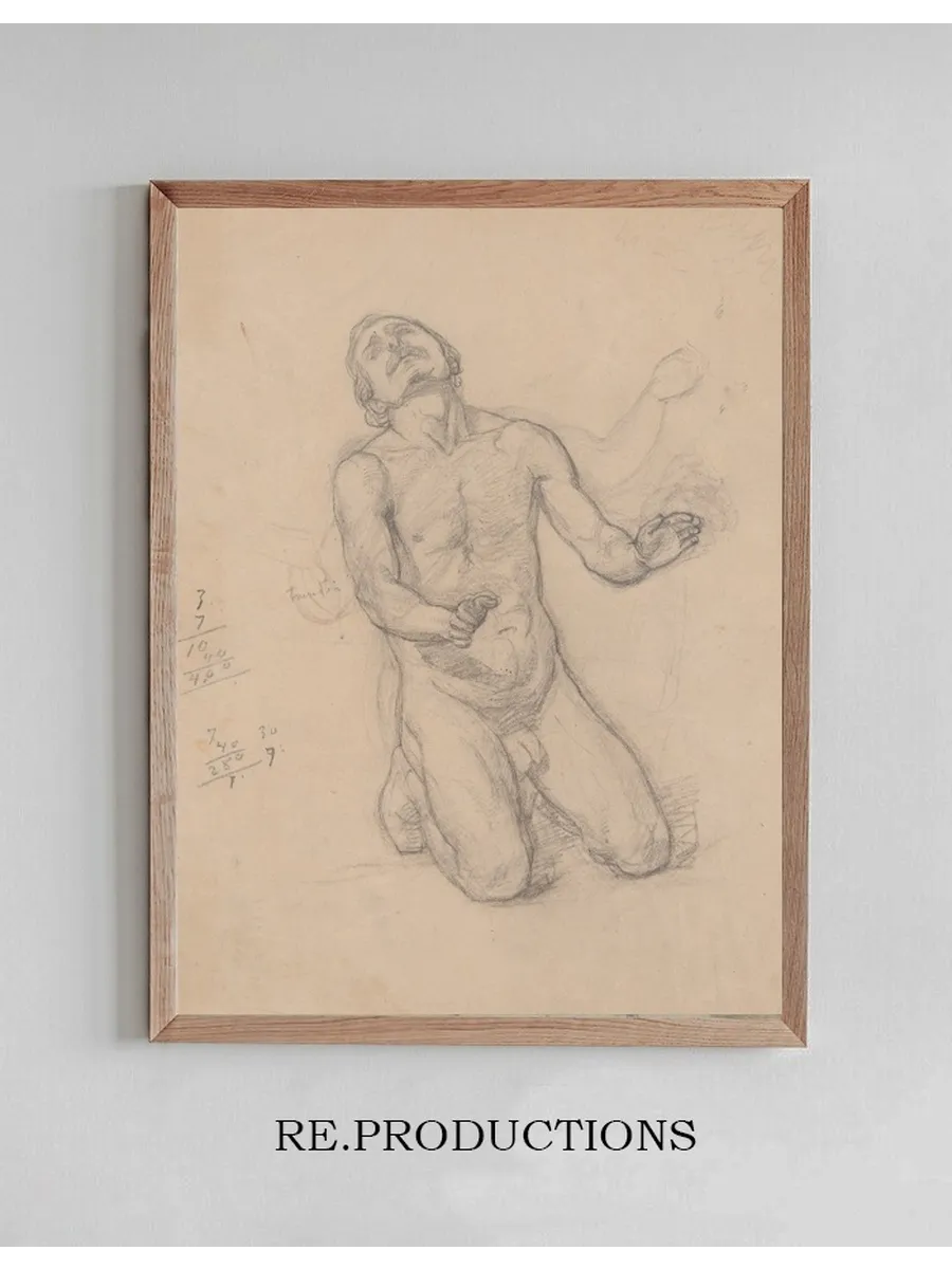 Nude Study to the Figure of St. Matthias to the Painting Martyrdom of St. Matthias