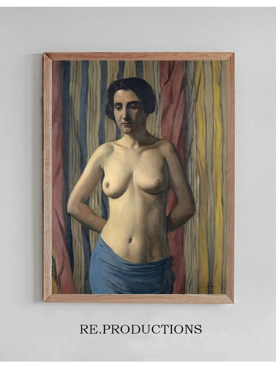 Nude with Blue Sash