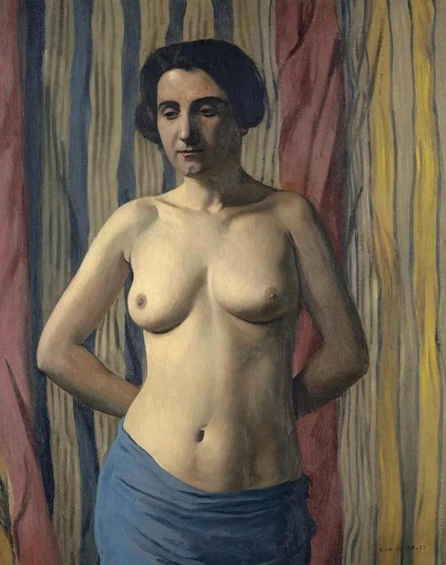 Nude with Blue Sash