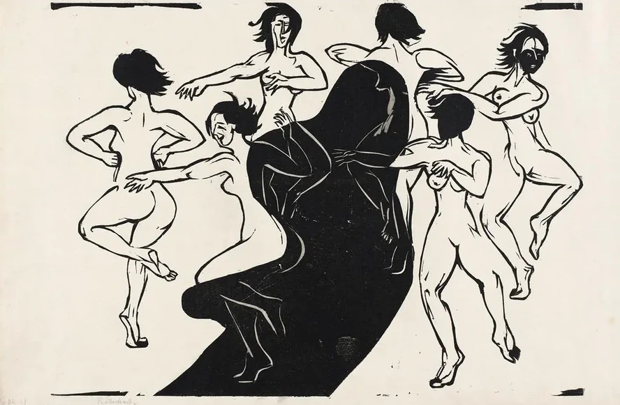 Nudes Dancing Around a Shadow