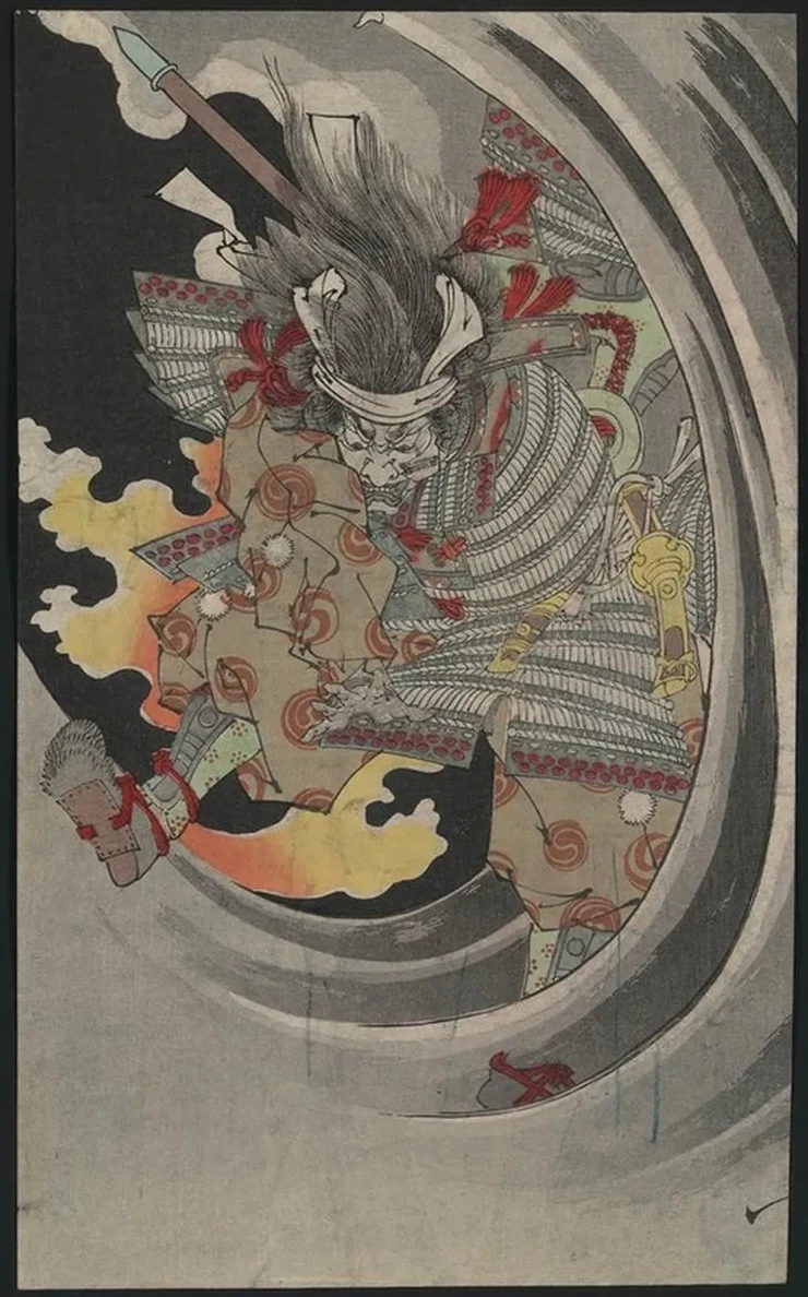 Nunobiki no Taki Akugenta Yoshihira no Naniwa Jir o Utsu