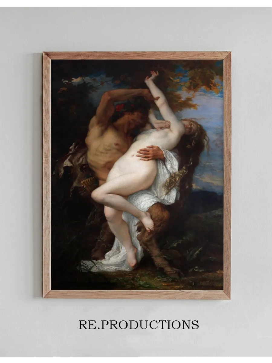 Nymph Abducted by a Faun