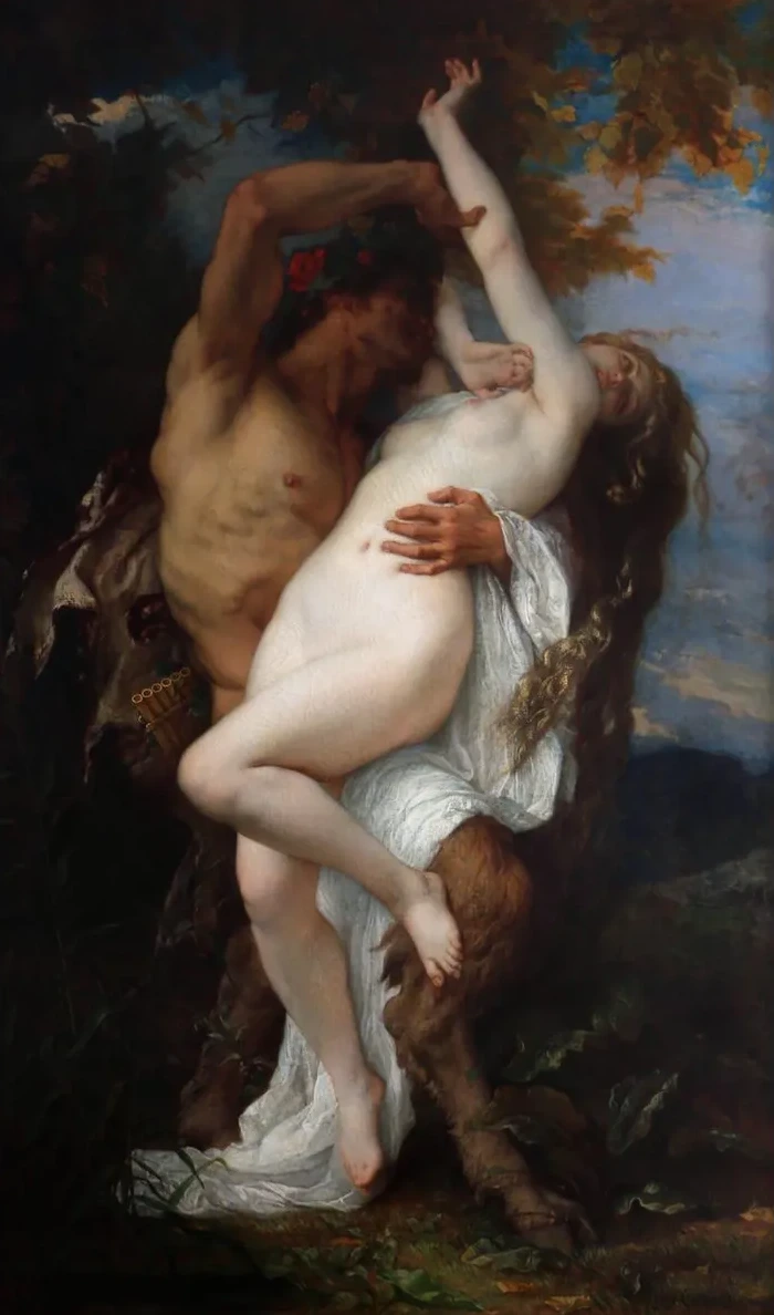 Nymph Abducted by a Faun