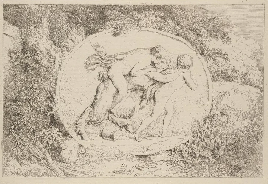 Nymph Astride a Satyr