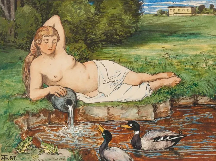 Nymph by a Brook