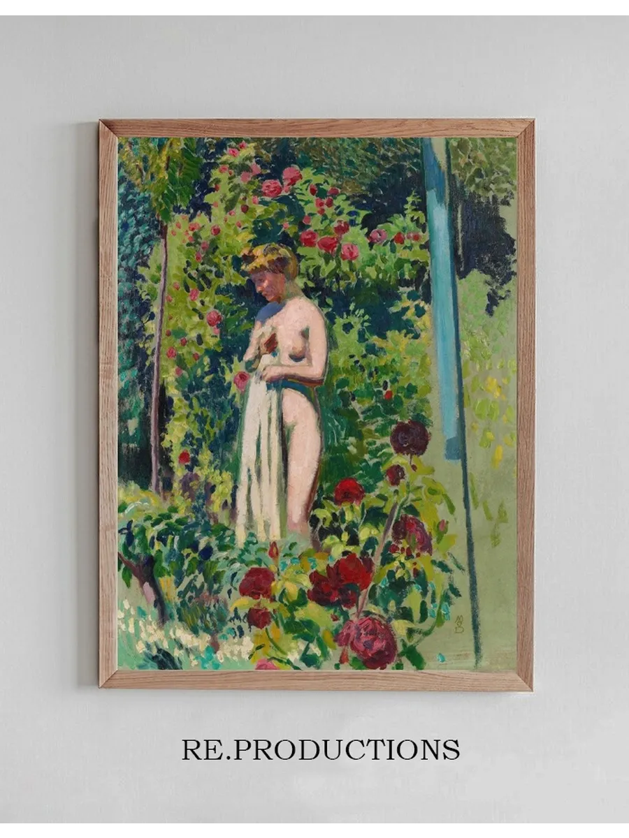 Nymphe Aux Fleurs (nu la Draperie, Dans le Jardin)