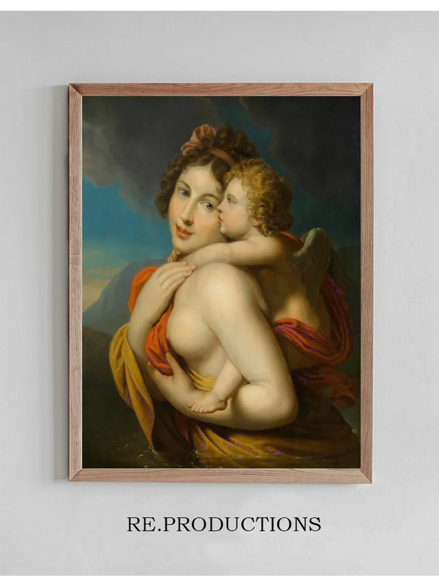 Nymphe Tr Gt Amor Durch Einen Fluss