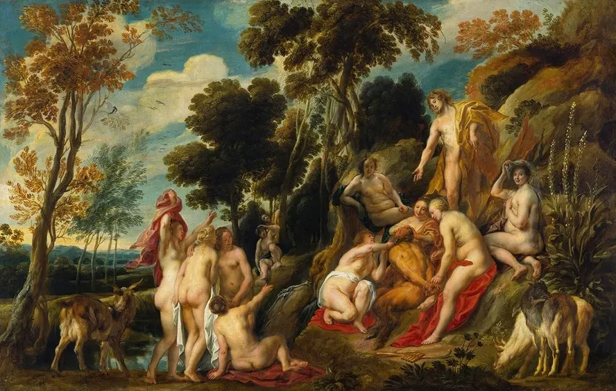 Nymphs Cutting Off Pan's Beard