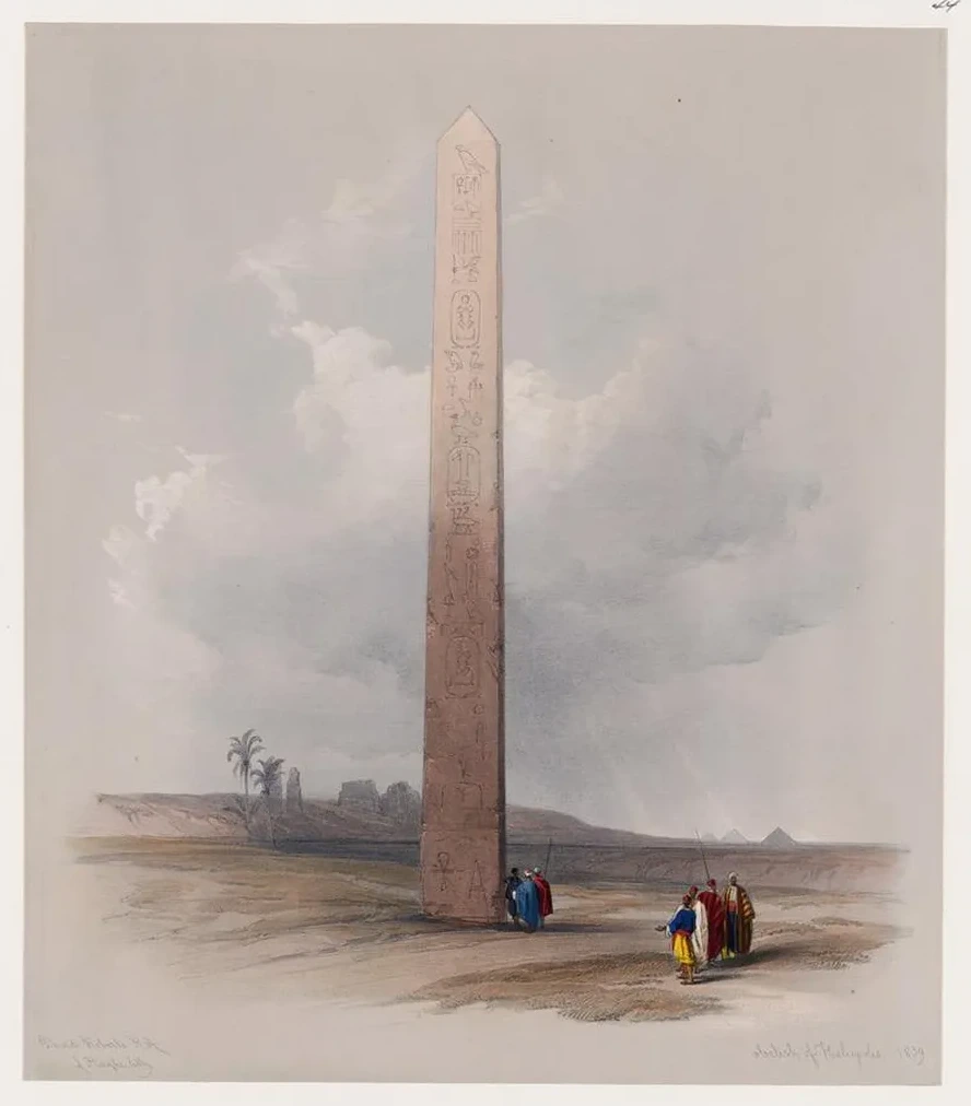 Obelisk of Heliopolis. 1839
