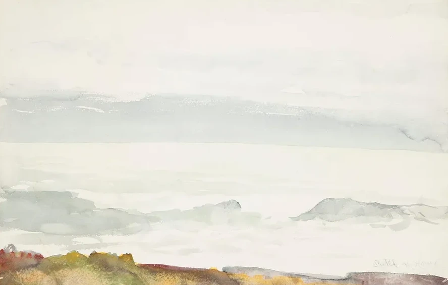 Ocean Seen from a Cliff, Prout's Neck, Maine