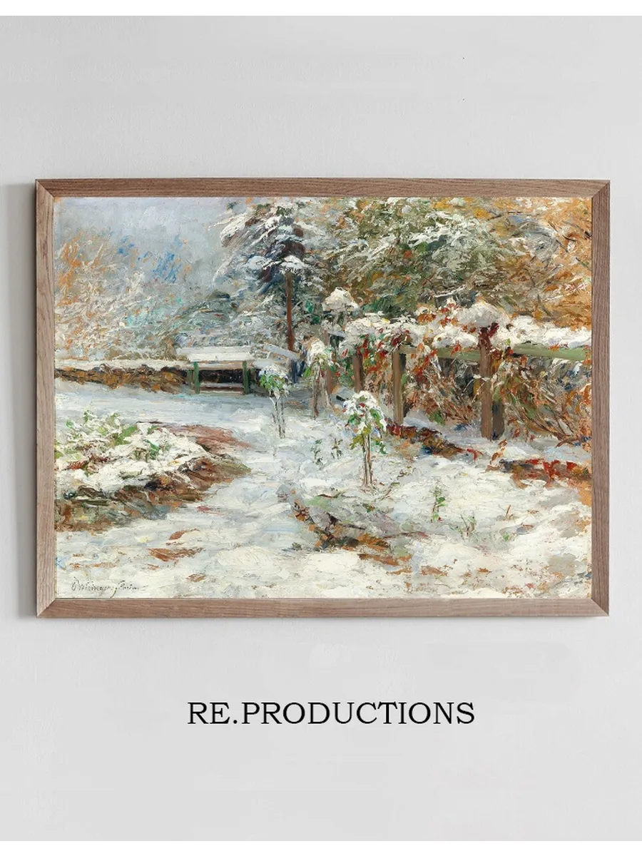 October Snow, Motiv from the Garden of Castle Hartenstein