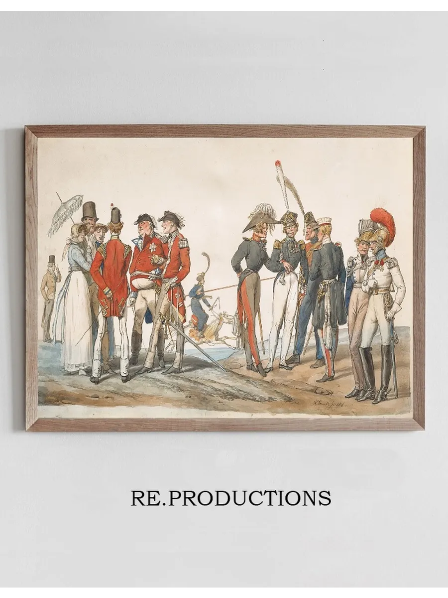 Officiers Anglais et Fran Ais Discutant