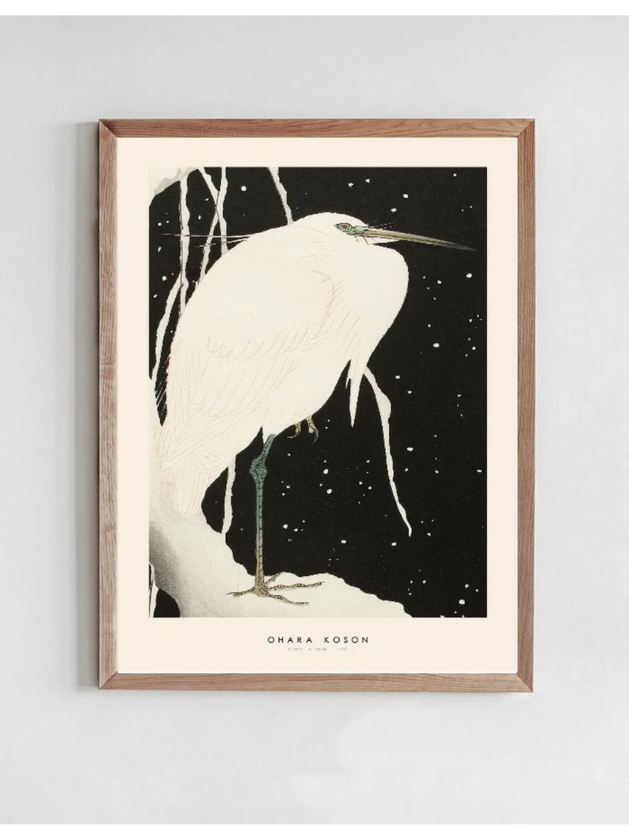 Ohara Koson - Heron in snow