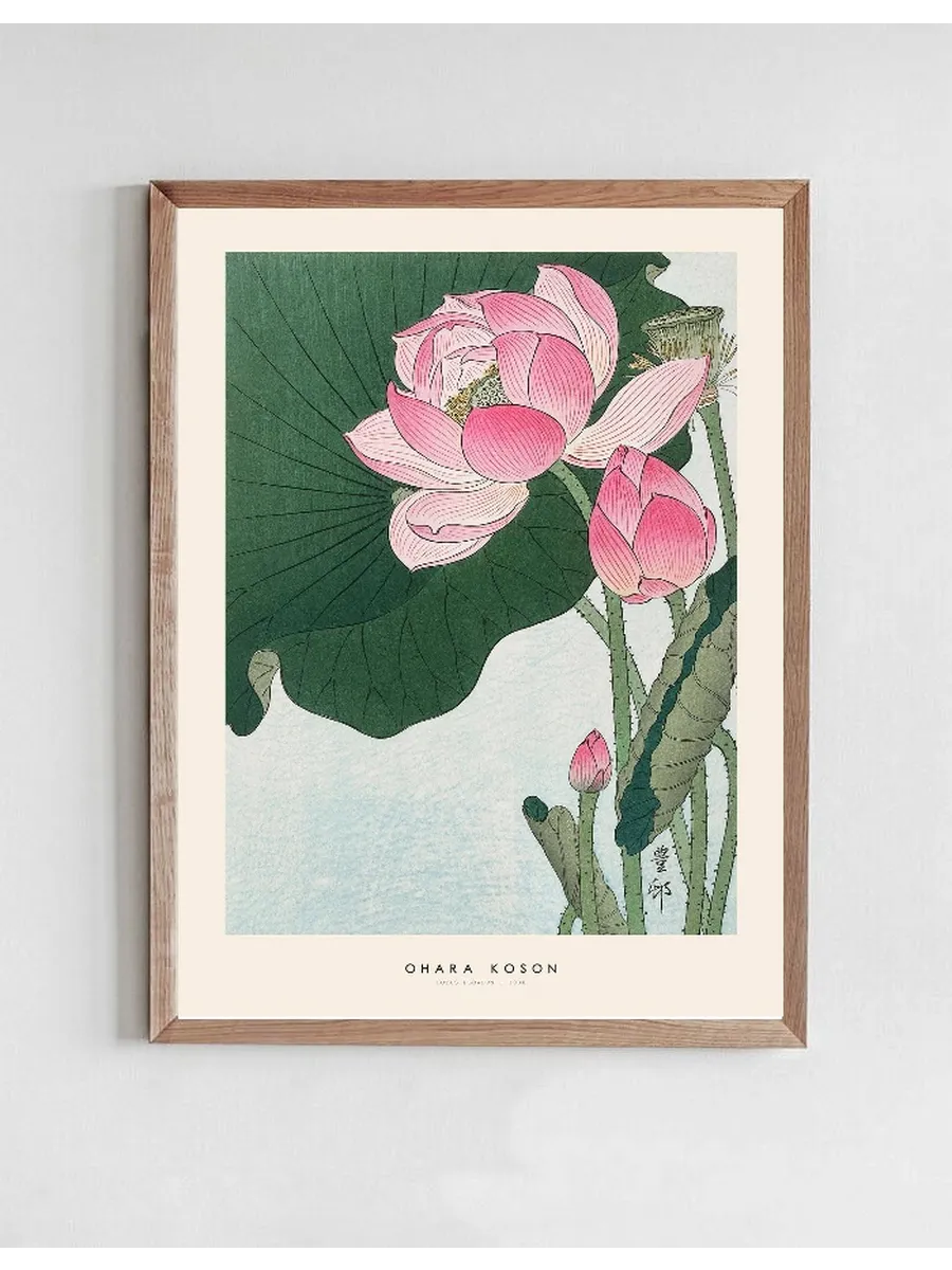 Ohara Koson - Lotus flowers
