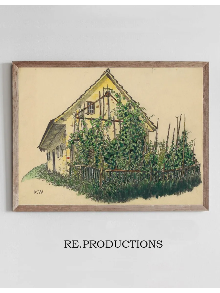 Ohne Titel (Bauernhaus mit Vorgarten)