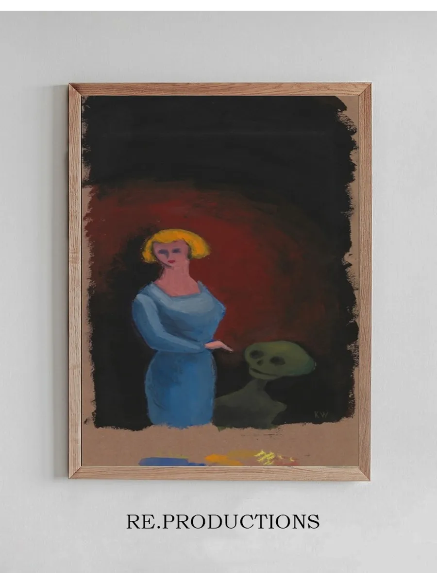 Ohne Titel (Frau mit Tod)