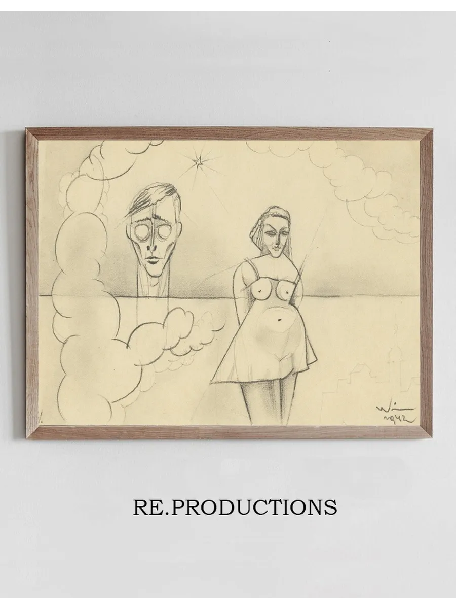 Ohne Titel (selbstbildnis Und Frauenfigur)