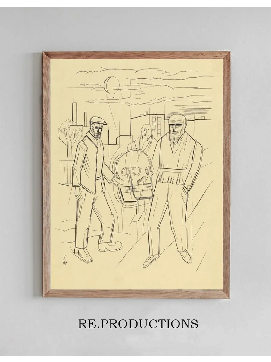 Ohne Titel (drei M nner, Totenkopf)