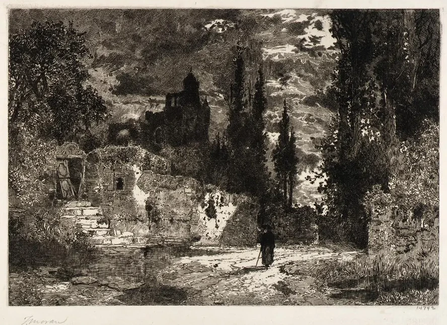 Old Castle and Trees