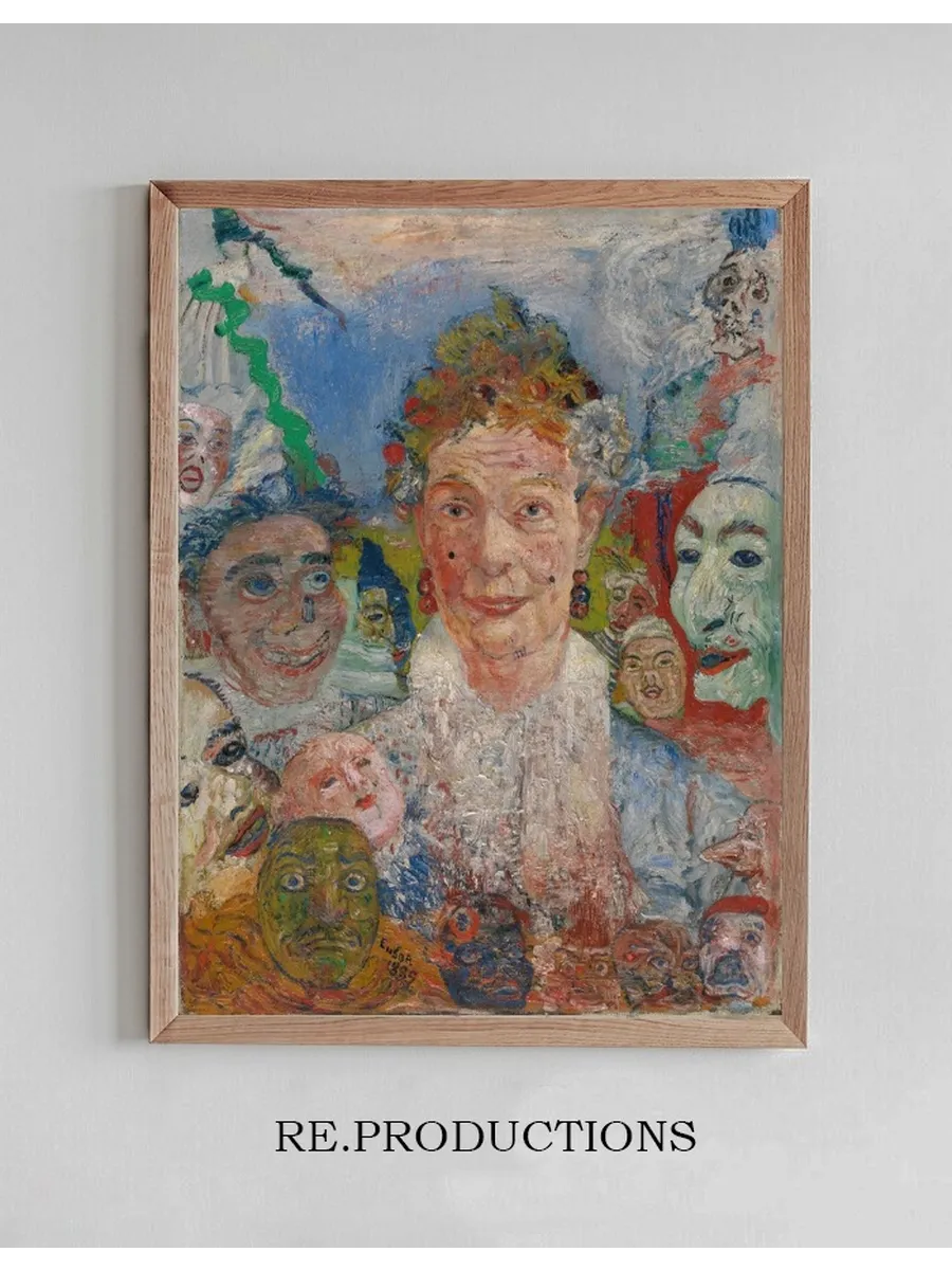 Old Lady with Masks