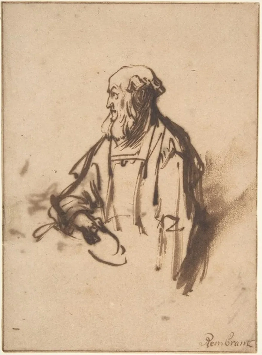 Old Man in Profile