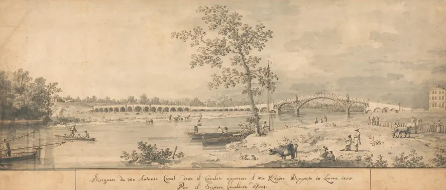 Old Walton Bridge Seen from the Middlesex Shore