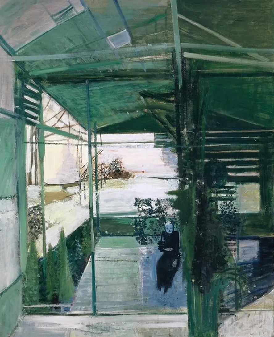 Old Woman in Greenhouse
