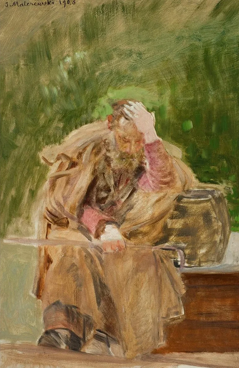 Old Man at a Water Well