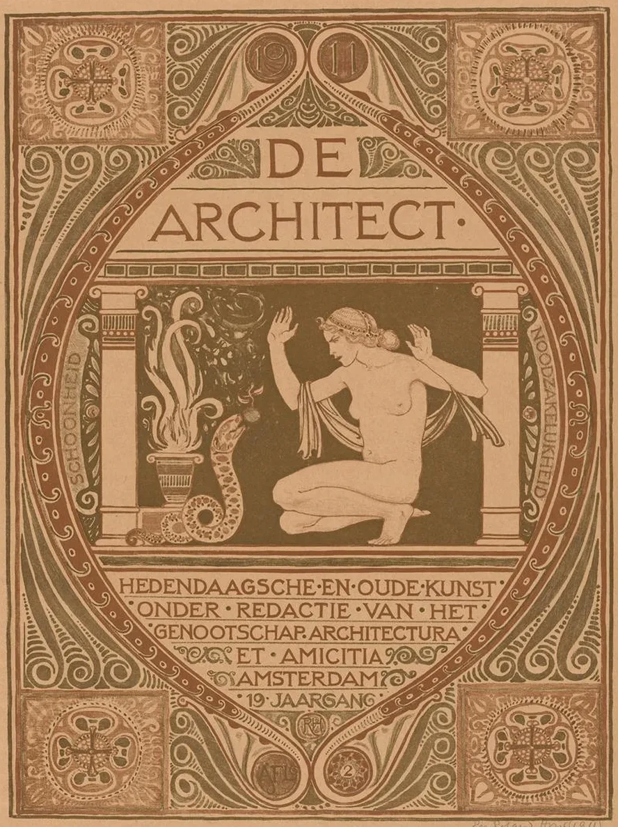 Omslagontwerp Voor de Architect, 1911
