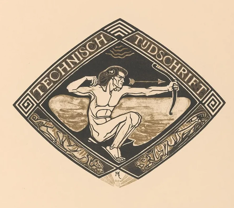 Omslagontwerp Voor Technisch Tijdschrift, 1914