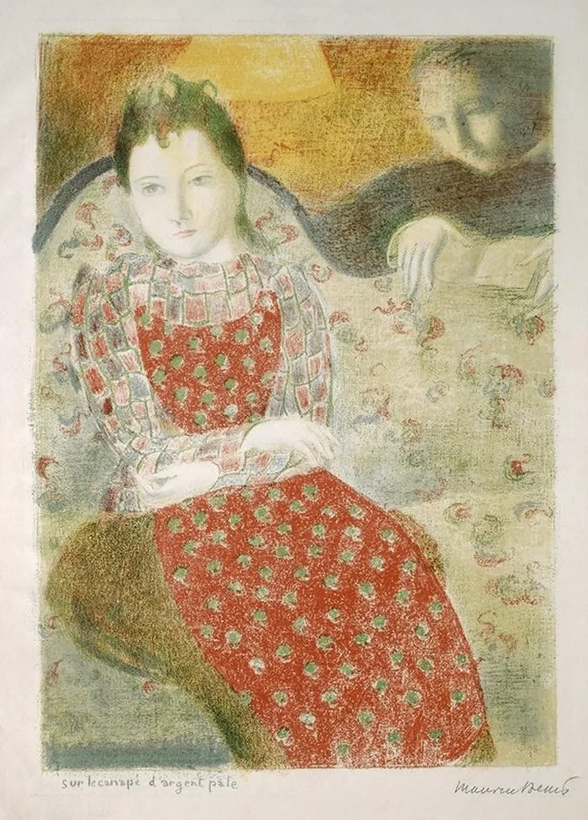 On The Pale Silver Sofa