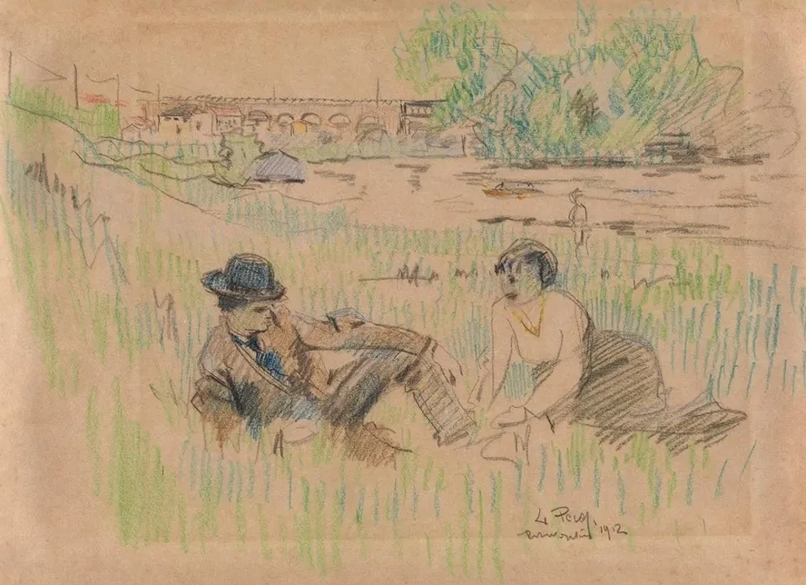 On the Banks of the Seine Nel and Simon - Levy